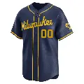 Men's No.00 Carlos Rodriguez Milwaukee Brewers Navy Limited Alternate Jersey