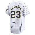 Men's No.23 Greg Vaughn Milwaukee Brewers White Limited Alternate Jersey