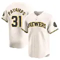 Men's No.31 Joel Payamps Milwaukee Brewers Cream Limited Home Jersey
