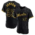 Men's No.33 Danny Jansen Milwaukee Brewers Black Authentic Snake Skin City Jersey