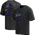 Men's No.33 Danny Jansen Milwaukee Brewers Black Replica Holographic Alternate Jersey