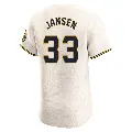 Men's No.33 Danny Jansen Milwaukee Brewers Cream Elite Home Jersey