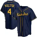 Men's No.4 Paul Molitor Milwaukee Brewers Navy Replica Alternate Jersey