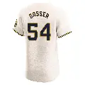 Men's No.54 Robert Gasser Milwaukee Brewers Cream Elite Home Jersey
