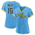 Women's No.15 Oliver Dunn Milwaukee Brewers Blue Authentic Powder 2022 City Connect Jersey