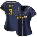 Women's No.3 Corey Ray Milwaukee Brewers Navy Authentic Alternate Jersey
