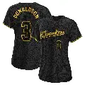 Women's No.3 Josh Donaldson Milwaukee Brewers Black Authentic Snake Skin City Jersey
