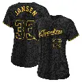 Women's No.33 Danny Jansen Milwaukee Brewers Black Authentic Snake Skin City Jersey