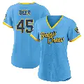 Women's No.45 Rob Deer Milwaukee Brewers Blue Replica Powder 2022 City Connect Jersey