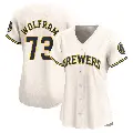 Women's No.73 Grant Wolfram Milwaukee Brewers Cream Limited Home Jersey
