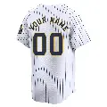 Youth No.00 Custom Milwaukee Brewers White Limited Alternate Jersey