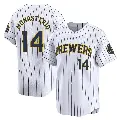 Youth No.14 Andruw Monasterio Milwaukee Brewers White Limited Alternate Jersey