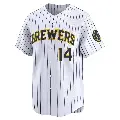 Youth No.14 Andruw Monasterio Milwaukee Brewers White Limited Alternate Jersey