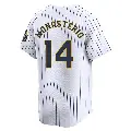 Youth No.14 Andruw Monasterio Milwaukee Brewers White Limited Alternate Jersey