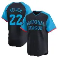 Youth No.22 Christian Yelich Milwaukee Brewers Navy Limited National League 2024 All-Star Game Jersey