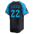 Youth No.22 Christian Yelich Milwaukee Brewers Navy Limited National League 2024 All-Star Game Jersey