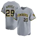 Youth No.29 Trevor Megill Milwaukee Brewers Gray Limited Away Jersey