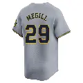 Youth No.29 Trevor Megill Milwaukee Brewers Gray Limited Away Jersey