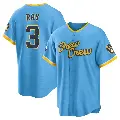 Youth No.3 Corey Ray Milwaukee Brewers Blue Replica Powder 2022 City Connect Jersey