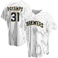 Youth No.31 Joel Payamps Milwaukee Brewers White Replica Home Jersey