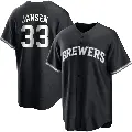 Youth No.33 Danny Jansen Milwaukee Brewers Black/White Replica Jersey