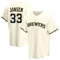 Youth No.33 Danny Jansen Milwaukee Brewers Cream Replica Home Jersey