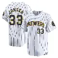 Youth No.33 Danny Jansen Milwaukee Brewers White Limited Alternate Jersey
