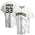 Youth No.33 Danny Jansen Milwaukee Brewers White Replica Home Jersey