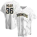 Youth No.36 J.C. Mejia Milwaukee Brewers White Replica Home Jersey