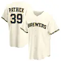 Youth No.39 Chad Patrick Milwaukee Brewers Cream Replica Home Jersey