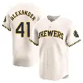 Youth No.41 Jason Alexander Milwaukee Brewers Cream Limited Home Jersey