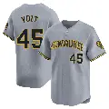 Youth No.45 Luke Voit Milwaukee Brewers Gray Limited Away Jersey
