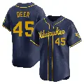 Youth No.45 Rob Deer Milwaukee Brewers Navy Limited Alternate Jersey