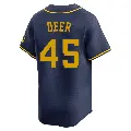 Youth No.45 Rob Deer Milwaukee Brewers Navy Limited Alternate Jersey