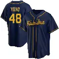 Youth No.48 Craig Yoho Milwaukee Brewers Navy Replica Alternate Jersey