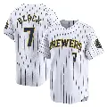 Youth No.7 Tyler Black Milwaukee Brewers White Limited Alternate Jersey