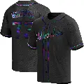 Youth No.73 Grant Wolfram Milwaukee Brewers Black Replica Holographic Alternate Jersey